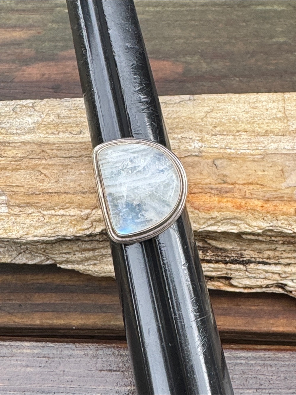 Sterling Silver Ring with Moonstone